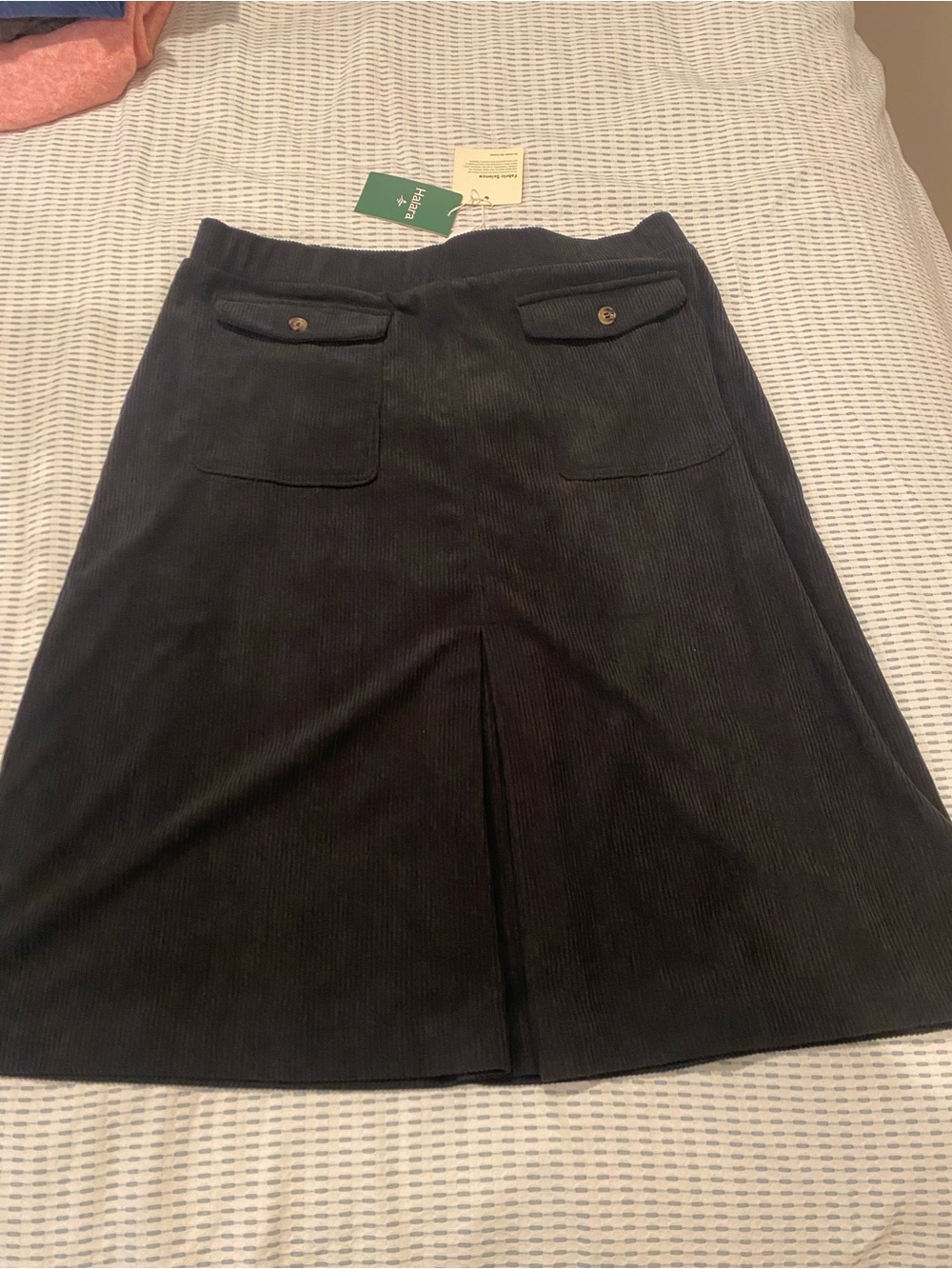 Halara Classic Black Corduroy stretch A-Line Skirt